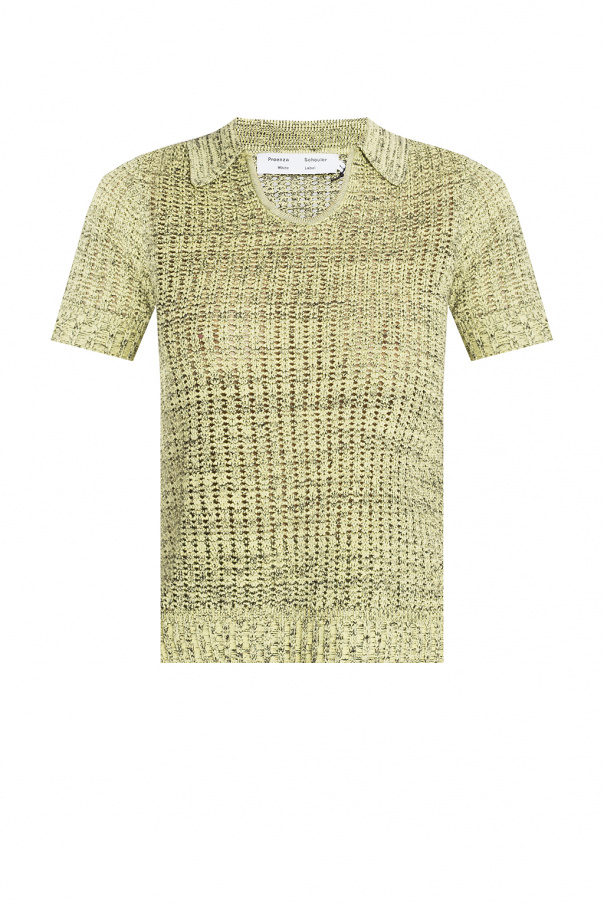 Proenza Schouler White Label Openwork polo shirt